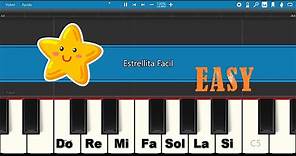 Estrellita donde estas (1 Mano) Piano Facil -Twinkle Twinkle Little Star - Easy Piano For Beginners