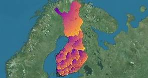 Population distribution in Finland (1950 -- 2022)