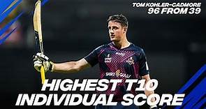 Tom Kohler-Cadmore scores the HIGHEST Abu Dhabi T10 Individual Score | 96 off 39 | Day 12