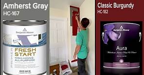 Tips for applying Red Interior Paint Successfully - Benjamin Moore Classic Burgundy