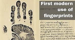 28th July 1858: First modern use of fingerprints for identification by William Herschel, West Bengal
