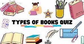 Types Of Books Quiz || Test your knowledge of Books || General Book Terms Quiz || Book Vocabulary ||
