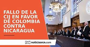 Explicación del fallo de la Corte Internacional de Justicia en favor de Colombia contra Nicaragua