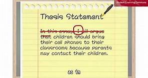 Thesis Statements 101