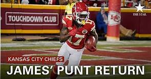 Kansas City Chiefs' Richie James Explains why he Fielded Punt from own End Zone