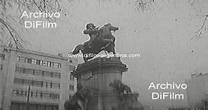 Monumento a Giuseppe Garibaldi ubicado en la Plaza Italia - Bs As 1968