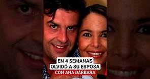 A tan solo 4 semanas de haber perdido a Mariana Levy, su esposo tuvo una relación con Ana Bárbara.