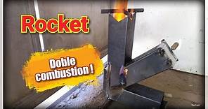 DIY Estufa ROCKET Doble COMBUSTION !! ( Nuevo modelo) #estufasdebajocosto(rocket stove)