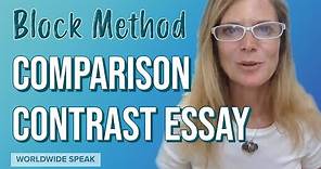 Comparison Contrast Essay | Block Method | English Writing Skills 2020