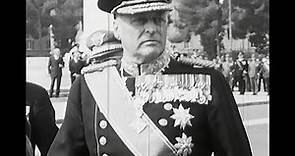King Olav V of Norway on State visit to Italy in 1967