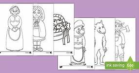 Little Red Riding Hood Colouring Sheets