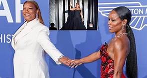 Queen Latifah and Partner Eboni Nichols Holding Hands On Red Carpet At AmfAR Cannes Gala