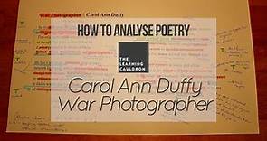Carol Ann Duffy's "War Photographer" | How to Analyse Poetry
