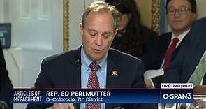 Perlmutter Opening Remarks at Impeachment Rules Hearing