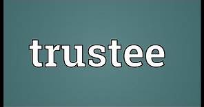Trustee Meaning