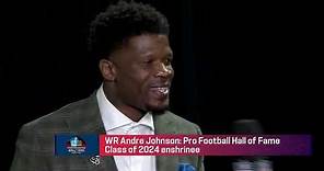 Andre Johnson speaks to Steve Wyche after the NFL Honors