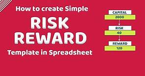 How to Create simple Risk Reward Template in Excel - Trading Tips