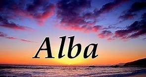 Alba, significado y origen del nombre