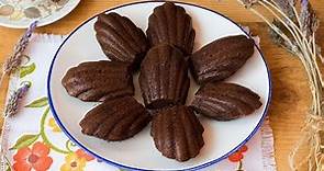 Madeleines de chocolate | Magdalenas francesas con forma de concha