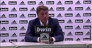 Rueda de prensa de Esteban Vigo después del Real Madrid Castilla - CD Xerez