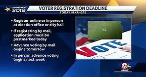 Deadline to register to vote in Kansas is Tuesday