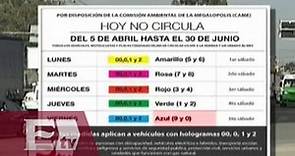 El calendario vehicular con las nuevas modificaciones al Hoy No Circula/ Vianey Esquinca