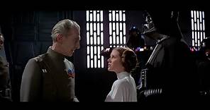 Peter Cushing On Set As Grand Moff Tarkin - Star Wars (1977)