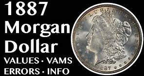 1887 Morgan Silver Dollar Guide - VAMs, Values, History, and Errors