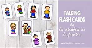 Family members Talking Flashcards - Tarjetas de vocabulario de los miembros de la familia