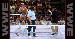 Earthquake is picked out of the crowd to assist Dino Bravo in a pushup contest: Superstars, Oct. 2,
