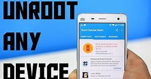 How to Remove Root (Un Root) Any Android Device Without A Computer (2020 WORKS)