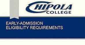 Chipola College - Early Admissions Eligibility Requirements