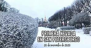 Primera nevada en San Petersburgo