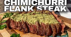 Tender Flank Steak with Chimichurri Sauce | Blackstone Griddle