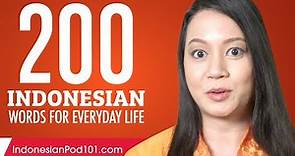 200 Indonesian Words for Everyday Life - Basic Vocabulary #10