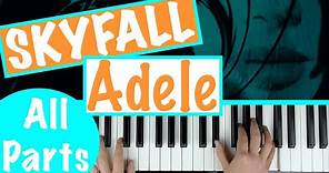 How to play SKYFALL - Adele Piano Tutorial Chords Accompaniment