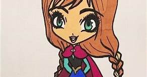 ANNA SPEED COLORING!🖍 #frozen #shorts #anna #coloring