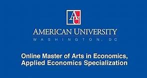 Online Masters in Economics: Applied Economics Specialization | American University Online