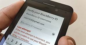 How to Remove Blackberry id from Z10 Without Password