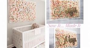 DIY Nursery Flower Wall Picture Tutorial | Saw it...Made it