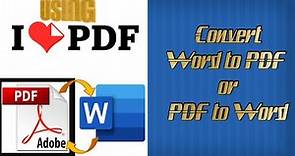 Word To Pdf & Pdf To Word Converter | Using ilovepdf | FIXITSOLUTION
