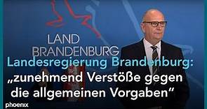 Pressestatement von Brandenburgs Ministerpräsident Dietmar Woidke (SPD)