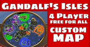 4 Player FREE FOR ALL Gandalf's Isles CUSTOM MAP | Age of Empires III