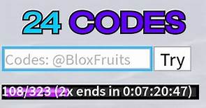 ALL 24 CODES AND 2X EXP IN ROBLOX BLOXFRUITS | FEB 2024