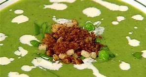 In Julia's Kitchen With Master Chefs:Chilled Green Pea Soup with Daniel Boulud
