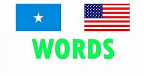 Somali - English Words - Translation