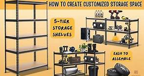How to Assemble 5-Tier Storage Shelves | Easy Shelf Installation Tutorial!