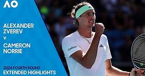 Alexander Zverev v Cameron Norrie Extended Highlights | Australian Open 2024 Fourth Round