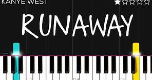 Kanye West - Runaway ft. Plusha T | EASY Piano Tutorial