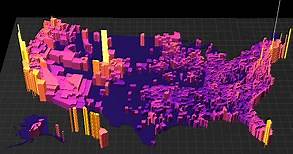 This 3D Map Shows the Price Per Square Foot of U.S. Housing Markets